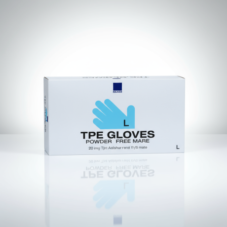Skyddshandskar TPE puderfri blå L 200st