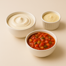 Dressing, dip & röror