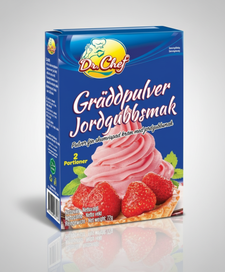 Dr Chef Gräddpulver Jordgubb 72 g